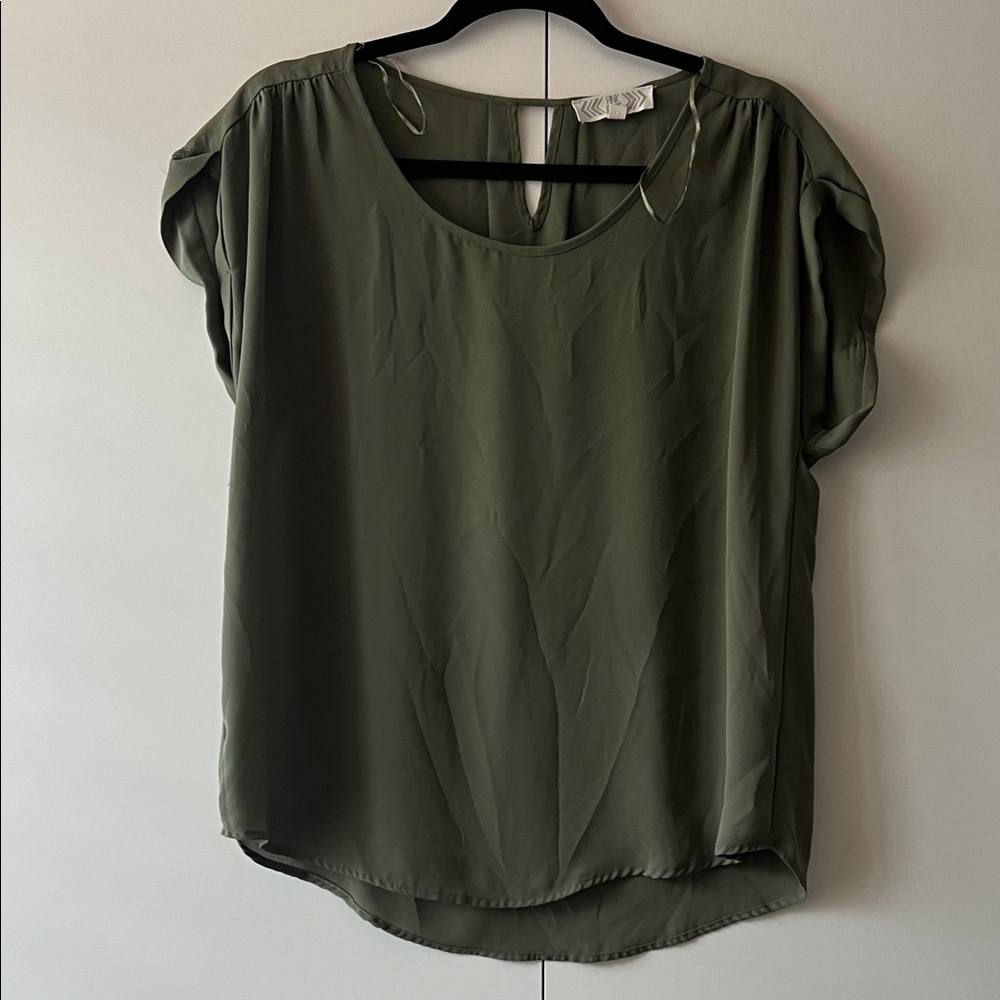 Pink Rose Olive Blouse